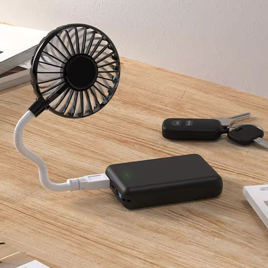 Mini Portable USB Fan Desk Fan Brushless Motor 360° Rotation Pocket Fan Mini Cool Fan Flexible Neck for Laptop or PC Versatile